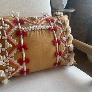 Anthropologie Accent Pillow with Tassel Details